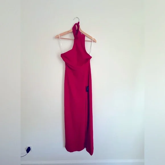 NWT Lulus asymmetric red formal dress - M - Picture 2 of 4